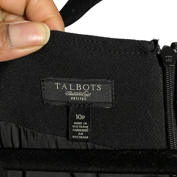 Talbots Petites Women's Black Short Sleeve Evening Dress - Picture 4 of 7